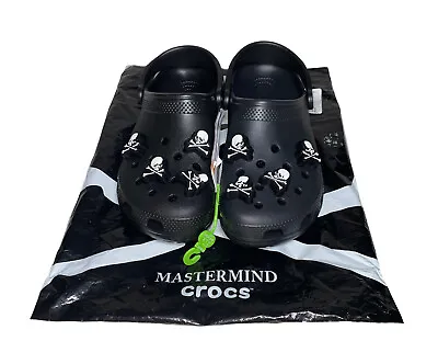 NWT Men’s Crocs X Mastermind Japan Black  Classic Clog Shoes Size 12 • $149.99