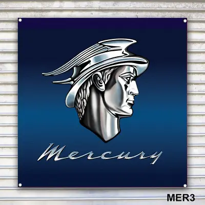 Classic Mercury Banner Sign Wall Art • $34.95