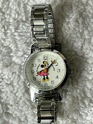 Vintage 1970's Minnie Mouse Bradley Watch Walt Disney -WORKS !!! • $25