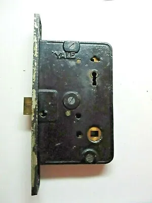 Yale 872 Cast Iron Bare Mortise Door Lock Reversible Handing Brass Face Antique • $109.90