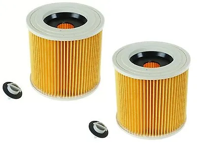 2 X Cartridge Filter For Karcher A1000 A1001 A2101 Wet & Dry Vacuum Cleaners • £9.89