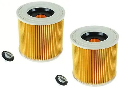 2 X Cartridge Filter For Karcher MV2 NT27/1 Wet & Dry Vacuum Cleaners • £9.89