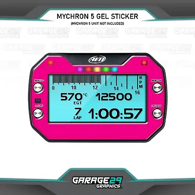 Fluro Pink Style Mychron 5 Gel Lap Timer Sticker • $19.88