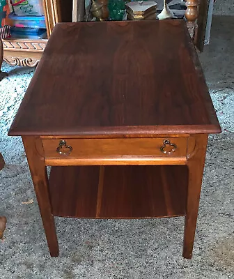 Mid Century Walnut End Table / Side Table By Mersman  (ET221) • $359.10