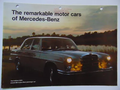 Original 1966 Mercedes Benz Fold Out Full Line Brochure 600 230SL250SE300SEL • $15