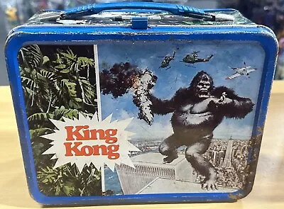 Vintage 1977 King Seeley Thermos Co. King Kong Metal Lunchbox With Thermos • $69.99