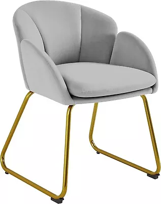 Velvet Tub Chair Vanity Chair Modern Accent Armchair Lounge Chair Single Sofa • £50.09