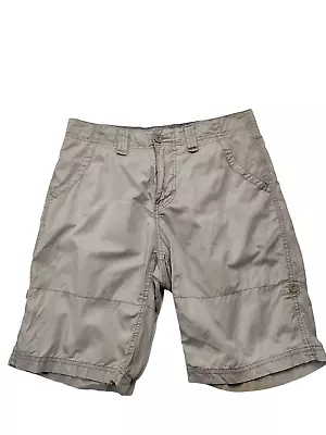 Mens Zara Man Size W31 Natural Casual Zip Fly Roll Up Summer Beach Safari Shorts • £9.59