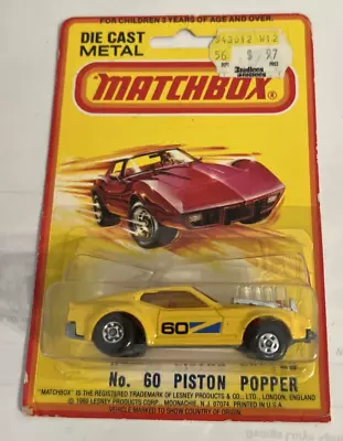 Matchbox Rolamatics 60 Piston Popper Mustang Mach 1 Lesney England Blister Card • $19.95