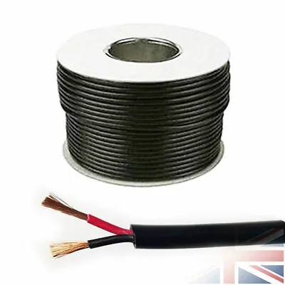 16.5 AMP 12V 1.0mm ROUND Wall 2 Twin Core DC Power Cable Wire Car Auto 10 Meters • £10.97