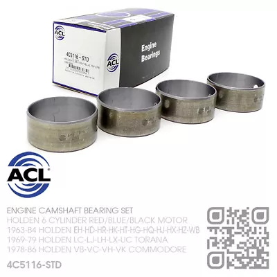 Acl Cam Bearings Std Size 161-173-186-202 Motor [holden Hk-ht-hg-hq-hj-hx-hz-wb] • $39.50