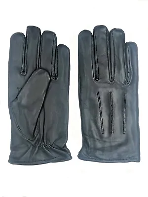 Men's GENUINE SHEEPSKIN Soft Leather Winter Gloves W/ Fleece Lining  S- 3XL • $21