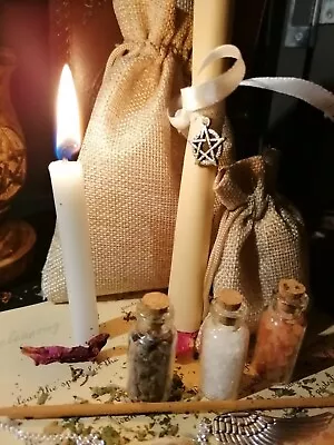 Aura Cleansing Spell Kit Ritual Magic Witchcraft Wicca Pagan White Candle • £9.99