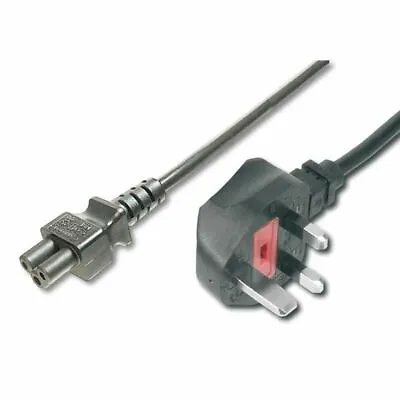 £7.99 • Buy 3m Uk Mains Cable - 13a Uk Plug To C5 Clover Leaf  Socket 