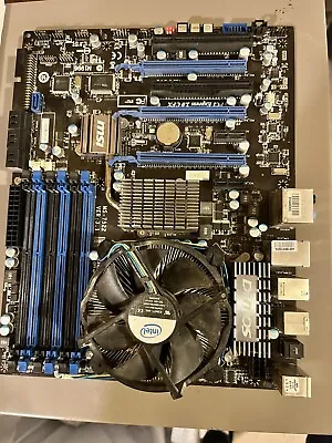 MSI X58 Pro Motherboard MS-7522 Ver 3.1 LGA 1366 Intel Core I7 W/ Heat Sink Fan • $80