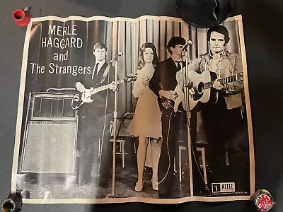 Rare 1960's Merle Haggard & The Strangers ALTEC Lansing Poster Original 28  X 23 • $155