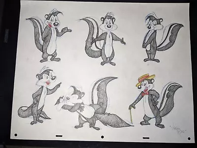 LOONEY TUNES Animation Cel Art Chuck Jones Cartoons VIRGIL ROSS MODEL SHEET  X3 • $1557.39