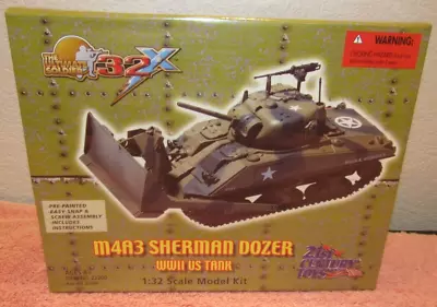 M4A3 Sherman Dozer 1:32 Scale WWII US Tank Model Kit - 21st Century Toys 2007 • $39.99