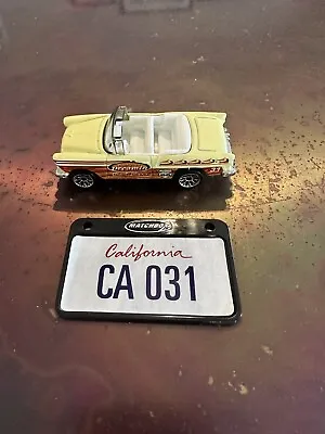 2002 Matchbox Across America: California #31/54 ‘55 Chevy Bel Air Cream W/ Plate • $3.50