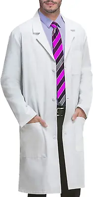VOGRYE Professional Lab Coat For Men Women Long Sleeve White Unisex • $18.95