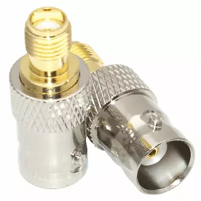 2X BNC Female To SMA Female Jack RF Antenna Adapter Connector • $7.55