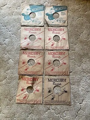 Lot Of 8 Vintage Mercury Records 78 RPM Paper Sleeves Only • $24.99