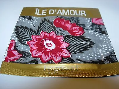 Womens Fragonard Ile D'amour Perfume Edt 2 Ml Towelette Marine Osmanthus Lilac • $2.99
