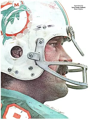 Super Bowl VIII MVP Larry Csonka Dolphin Merv Corning Art Magazine CLIPPING Phot • $11.50