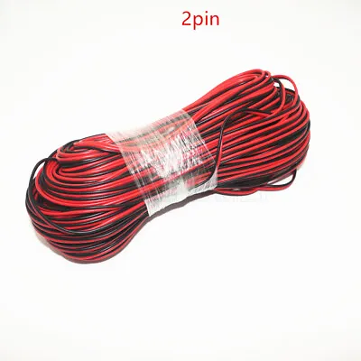 2Pin Extension Red Black Wire Cable Cord For 3528 5050 5630 LED Strip Lamp • $9.99