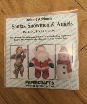 £2.99 • Buy Christmas Santas, Snowmen & Angels Papercrafting Cd Rom By Robert Addams Craft