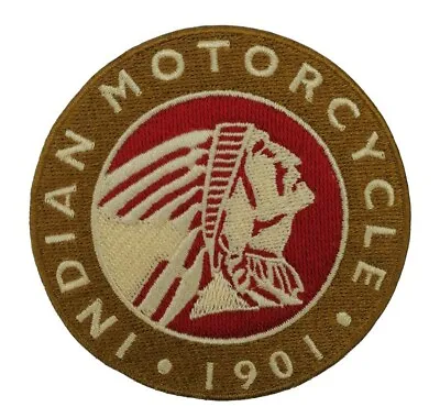 Indian Motorcycle Patch Round Embroidered - AUS SELLER • $12