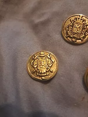  Military British Lion Coat Of Arms Brass Buttons I Have 4 • $12