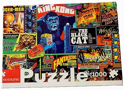 SEALED! THRILLER MOVIE CLASSICS Seesaw 1000 Piece Jigsaw Puzzle Horror Film NIB! • $22.99