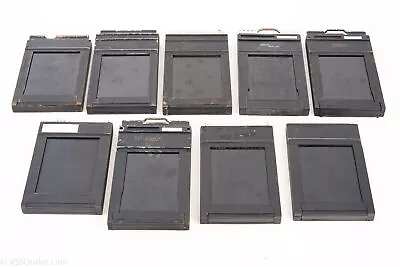 Lot Of 9 2 1/4 X 3 1/4 Cut Film Holders Fidelity Graflex Graphic Type 5 Baco V20 • $104.99