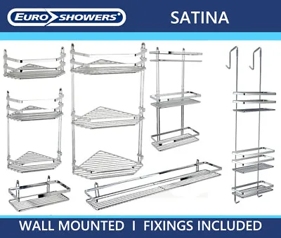 £20.60 • Buy Satina Shower Caddy Shelf Basket Bathroom Tidy Range: Hanging Rectangle Corner
