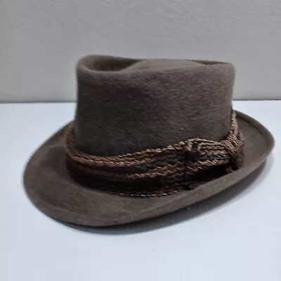 Vintage JC Penny Marathon Hat Company Brown Fedora Hat 6 7/8 1940s / 50s • $69.99