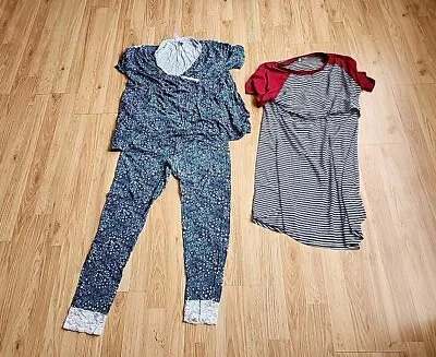 Lot Of 2 Maternity Pajamas Size L & M Of Various Brands Colors Styles And Length • $12