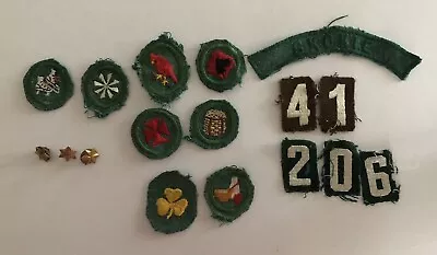 Vintage 1950’s Girl Scout And Brownie Numbers Patches Badges  Pins Lot Of 17. • $0.99