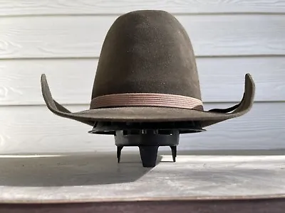 20X Bailey Beaver Vintage Antique Rugged Cowboy Hat 7 1/4 Yellowstone John Wayne • $225