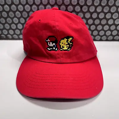 Mario And Pikachu Hat Cap Red Graphic Print Adult Strap Back Adult • $9.99