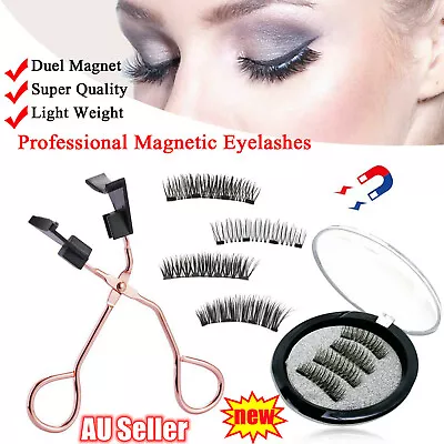 $9.99 • Buy Magnetic Eyelash Set Curler Clip Reusable Kit False Eyelashes Eye Lashes Tool AU