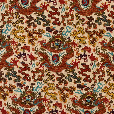 Kravet Couture Chinoiserie Dragon Matelasse Jacquard Uph Fabric 8.5 Yd 33820-312 • $1020