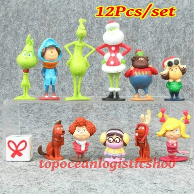 £11.99 • Buy 12Pcs How The Grinch Stole Christmas Cartoon Action Figure Kids Toy Doll Gifts
