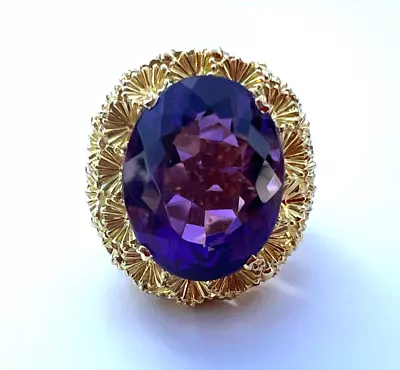 H.stern 18k Yellow Gold Amethyst Ring Size 6.50 'must See' • £5463.82