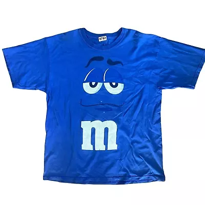 Blue M&M's Candy Chocolate Peanut Almond Tee T Shirt Top 0782 • $4.99