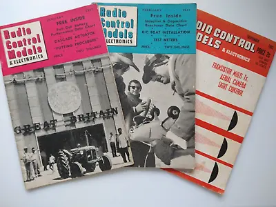 3 Copies Of Radio Control Models & Electronics Magazine Jan & Feb 1961 Sept 62 • £7.50