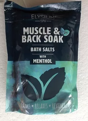 Elysium SpaMuscle & Back Soak Bath Salts With Menthol 450g POST FREE • £6.99