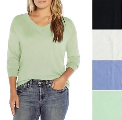 $14.99 • Buy GAP Women's Lightweight Sweater, Long-Sleeve V-Neck Cotton-Blend Sweater