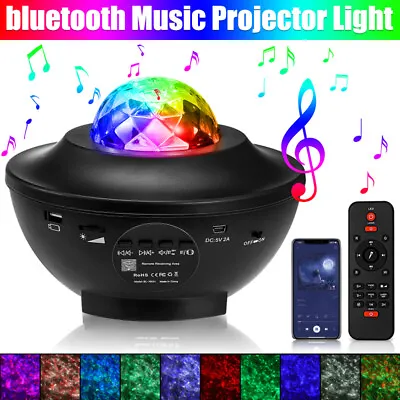 £14.99 • Buy USB LED Galaxy Projector Star Sky Starry Ocean Wave Music Night Light W/Remote