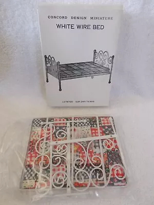 New Miniature Dollhouse White Wire Bed Concord Miniature • $9.99